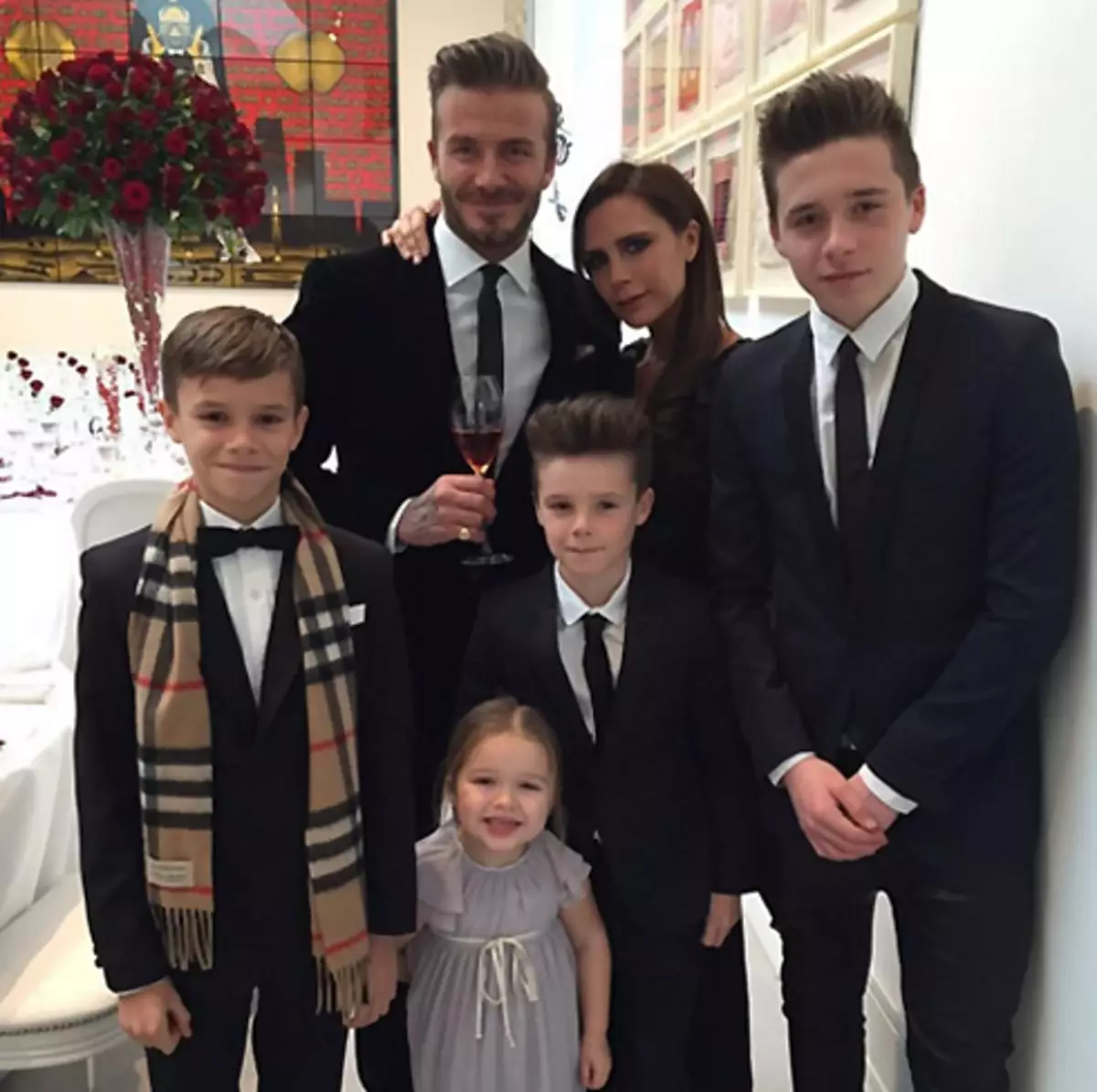 Victoria Beckham med familie