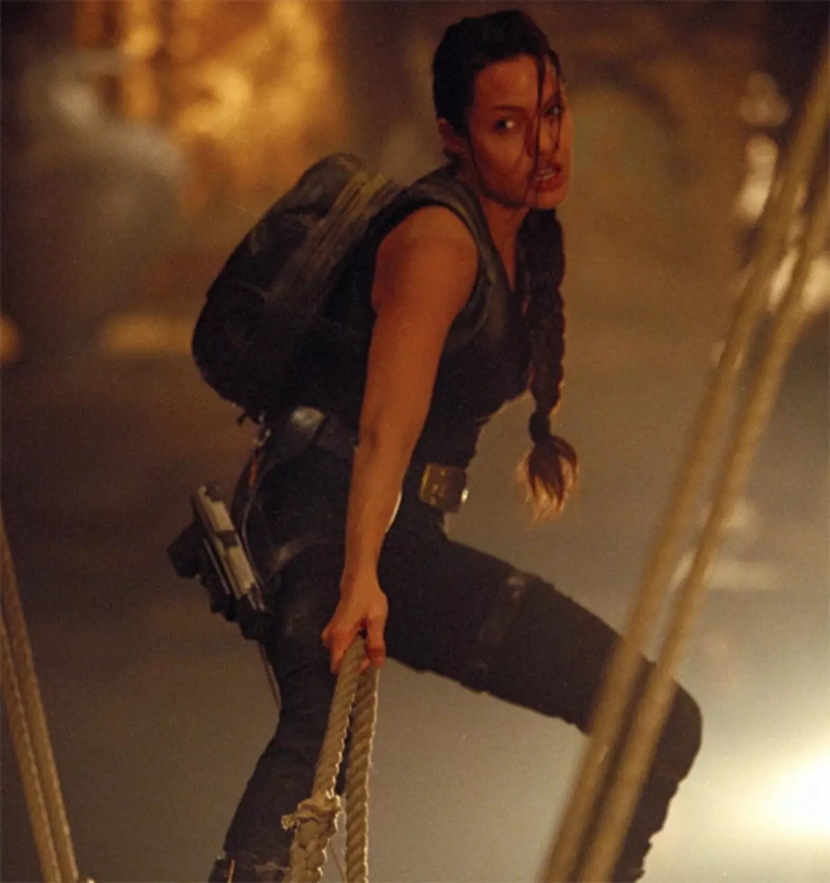 Lara Croftの最初のスクリーニングでは、Angelina Jolie