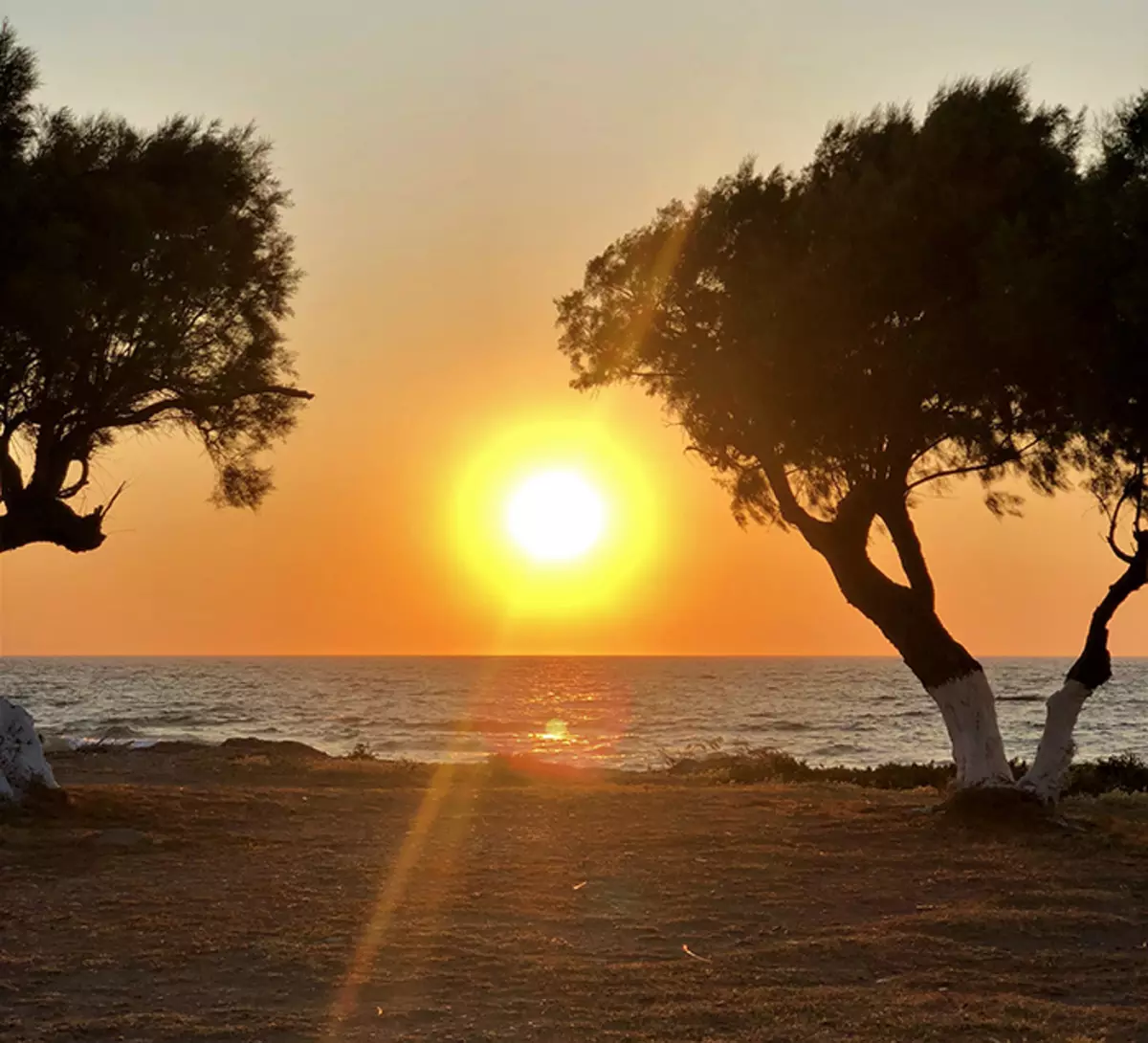 Sunset op 'e Egeyske kust