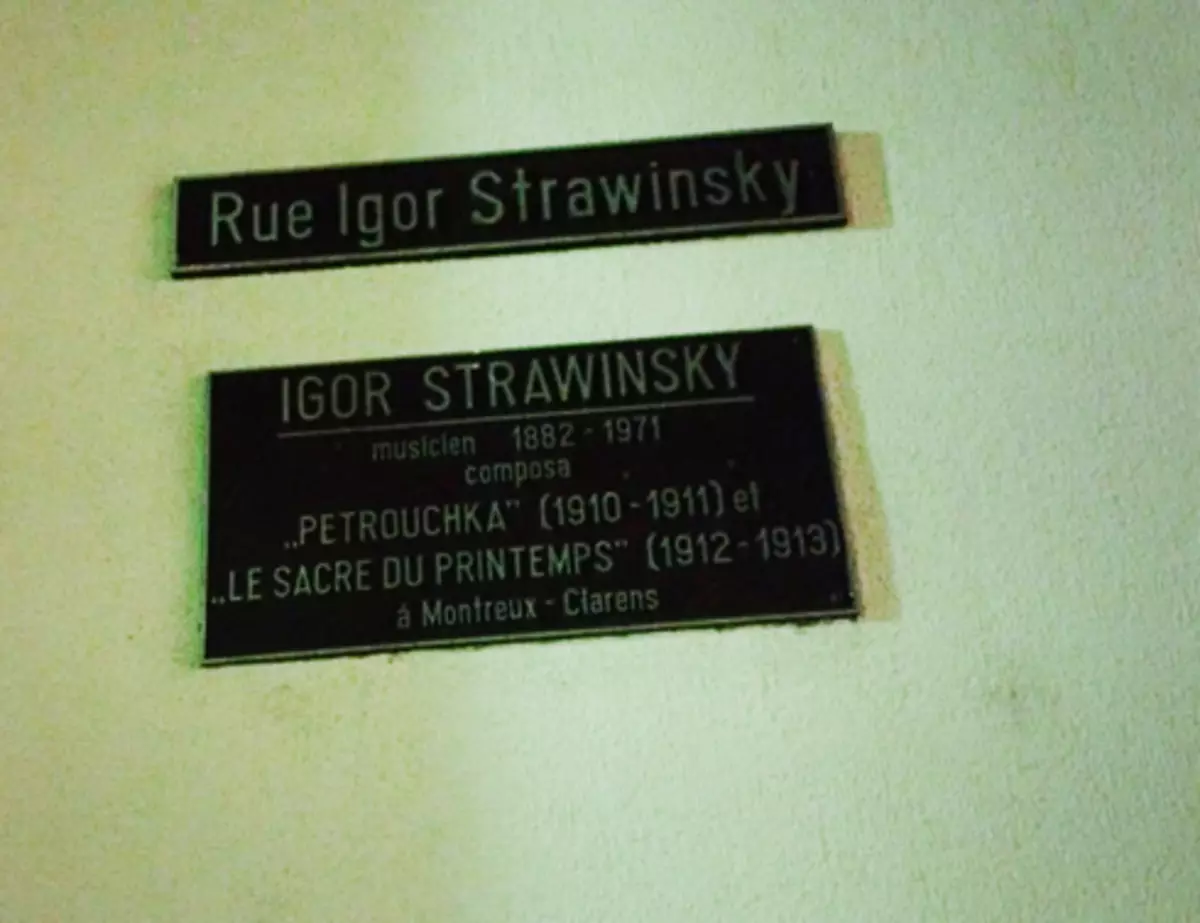 Монтре има концертна сала и улицата Игор Стравински