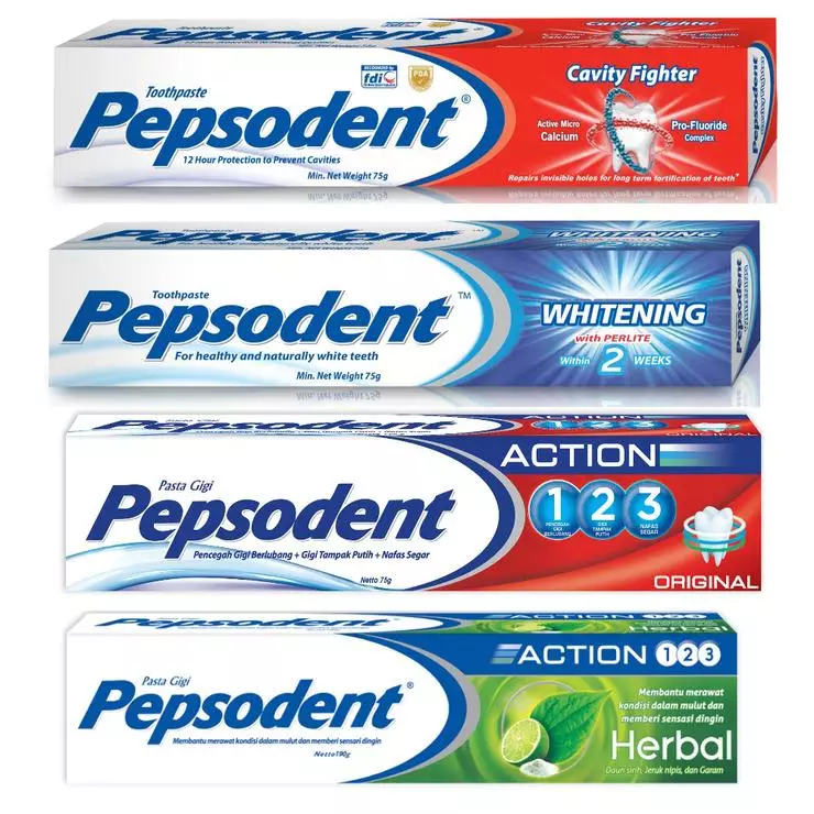 Ielīmēt pepsodent.