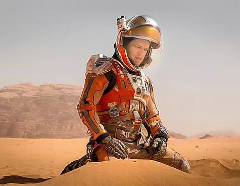 "Martian" er allerede den andre "kosmiske" filmen i Matt Damon's film. .