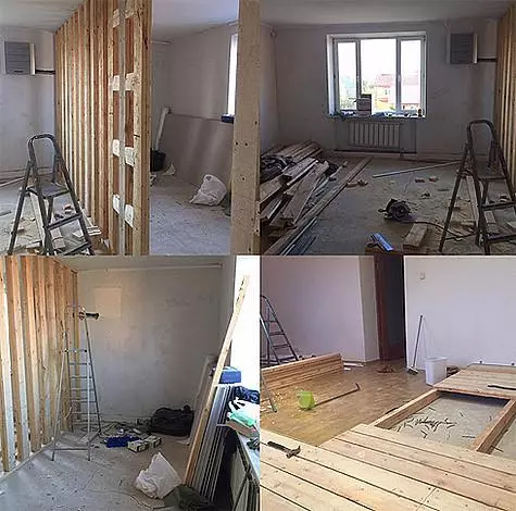 For to uger siden fortalte Irina Agibalova sine abonnenter at begynde at reparere soveværelset. Foto: Instagram.com/agibalova_irina.
