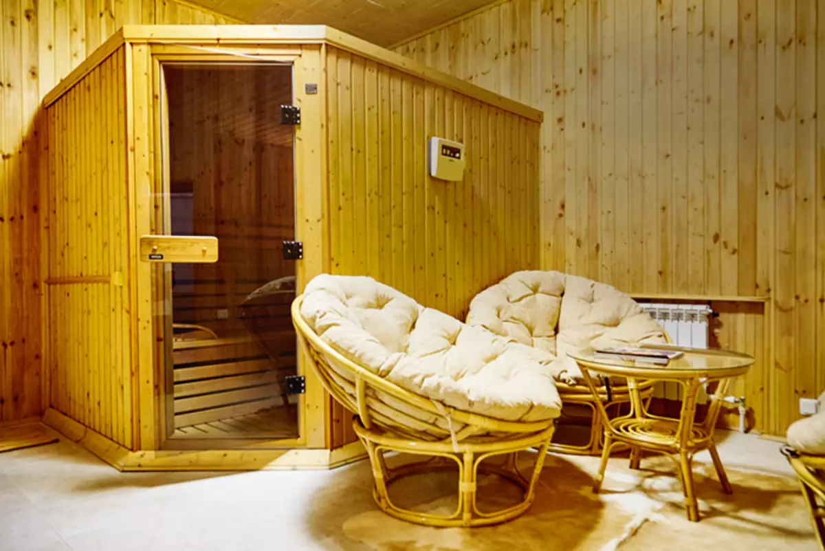 Ang sauna nahimutang sa silong. Bana wiki ivan dinhi kanunay nga bisita