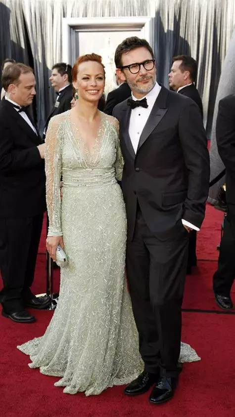 Berenice Bezho un Michel Khazanavichus. Fotogrāfijas no ceremonijas Oscar.go.com oficiālās vietnes
