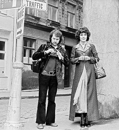Sur l'ensemble du film "Permis de séjour", avec une mannequin Bella. Riga, 1971. Photo: Archive personnelle Valeria Plotnikova.