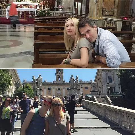 Christina Orbakayte avec la famille a passé les vacances de mai à Rome. Photo: Instagram.com/orbakaite_k.