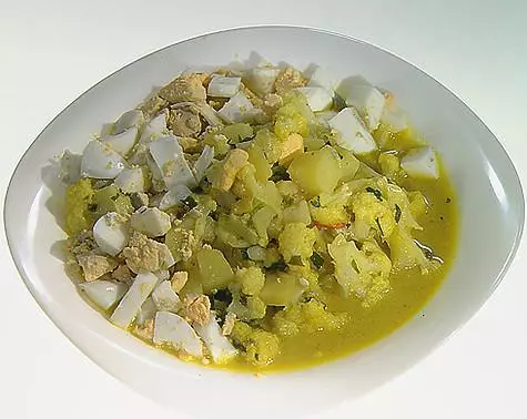 Curry von Blumenkohl. .
