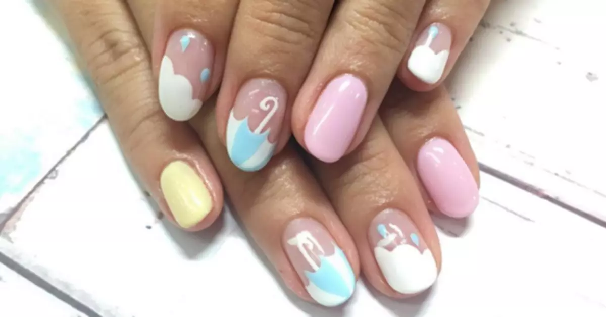 Manicure for rainy summer