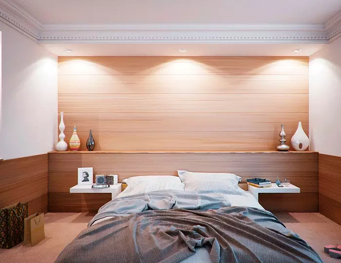 Υπνοδωμάτιο συνιστάται να σχεδιάσετε σε παστέλ χρώματα, ώστε το όνειρό σας να είναι ήρεμο