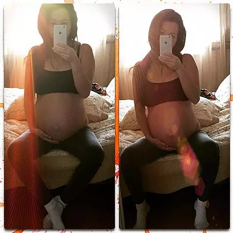 Ksenia không che giấu mang thai. Ảnh: Instagram.com/ksyusha_lee.