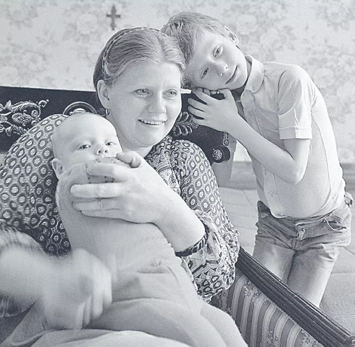Irina Muravyova con figli Daniel ed Eugene. Avvia anni '80