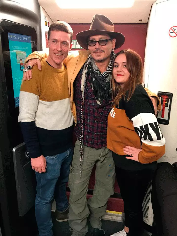 Johnny Depp com Dave e Roxana