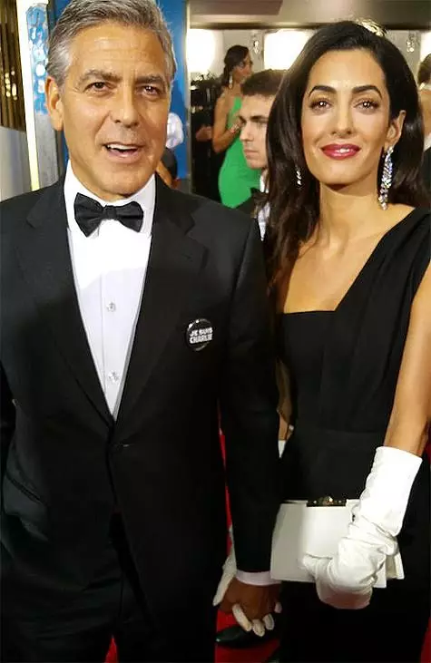 George որջ Քլունին եւ Ամալ Ալամուդին «Ոսկե գլոբուս» մրցանակաբաշխության արարողությանը: Լուսանկարը, Instagram.com: