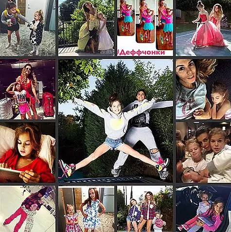 Durante a década da súa filla Alina Anna Sedokova fixo un collage da foto e escribiu unha felicitación mental. Foto: Instagram.com/annadokova.