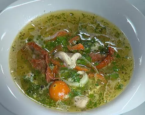 Pečena juha od povrća. ,