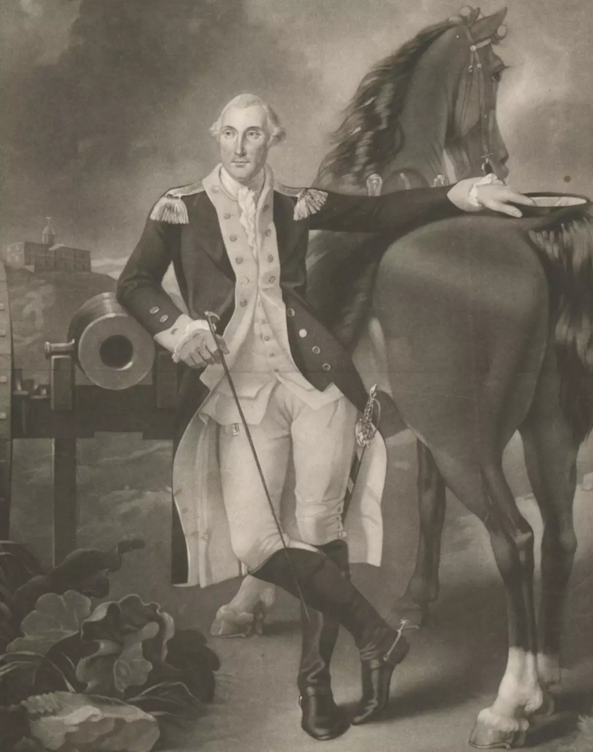 Boty s vysokou kravaty se objevily v XII století. Na fotografii - George Washington