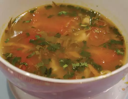 Sopa de pollastre amb perlovy