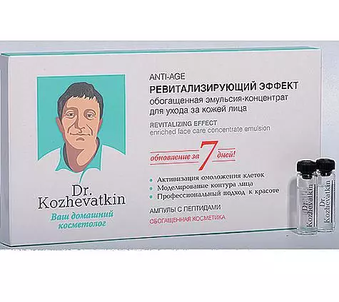 Verrijkte emulsieconcentraat voor huidverzorging van Dr. Kozhevatkin. .