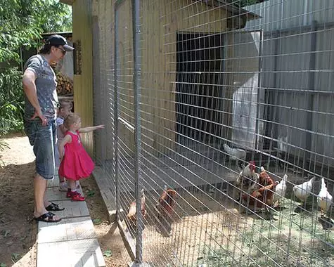 وعد روما تشوكوف بأطفاله للحصول على حظيرة الدجاج. الصورة: Gertrude Zhigarev.