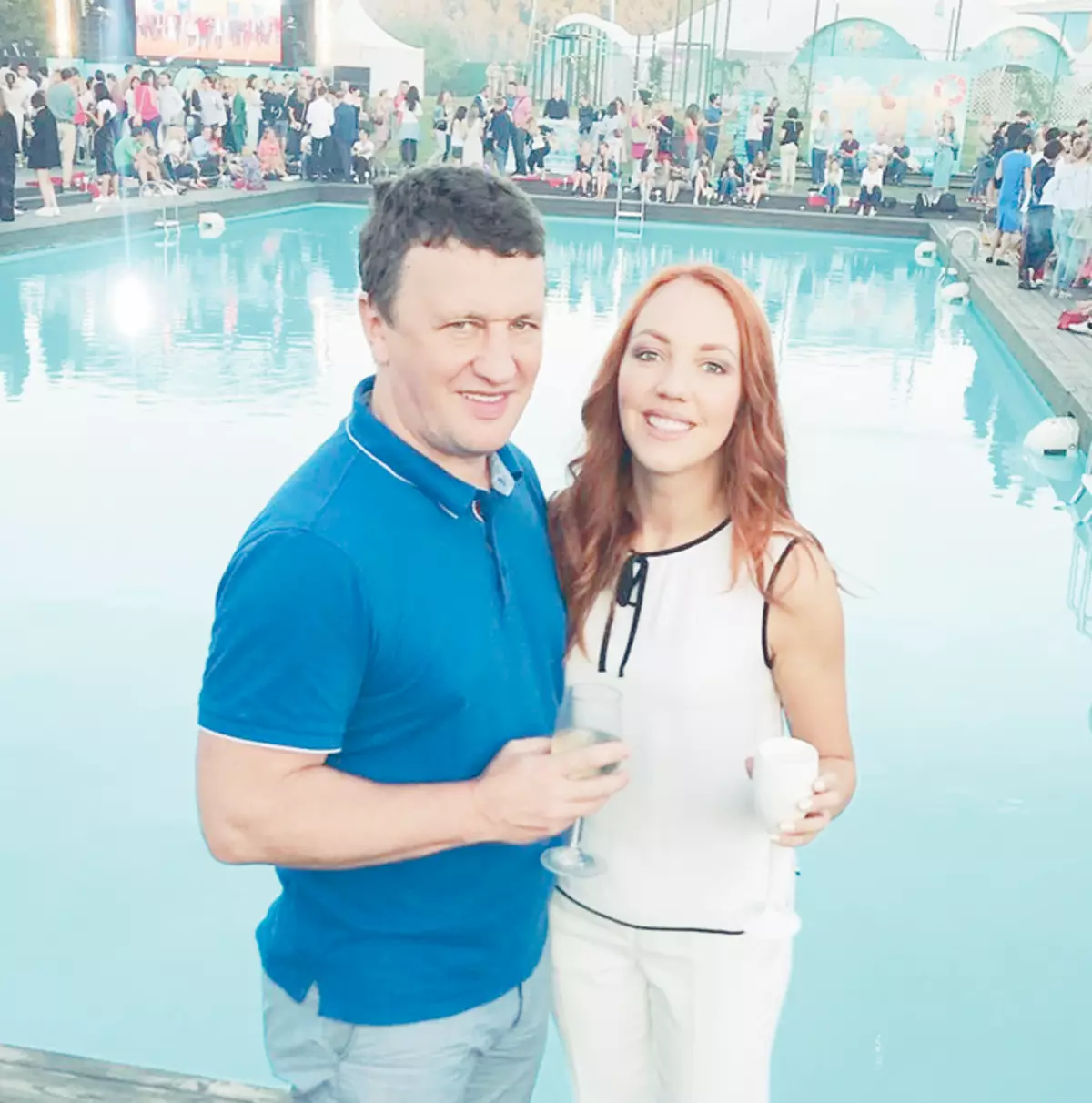 Galina Bob mit ihrem Ehemann, Regisseur Sergey Koryagin