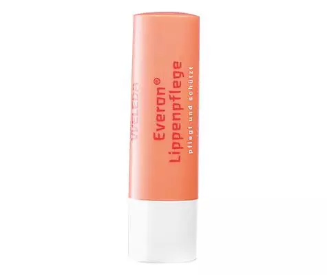 Everon SPF 4 Bálsamo labial com extrato de rosa e Óleos de Shea e Jojoba, Weleda. .