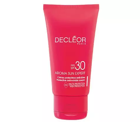 Krim Watcreofir banyu saka Aroma Sun Expert SPF 30 kisut rai, decleor. Waca rangkeng-.