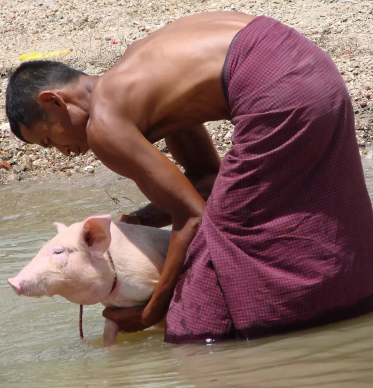 په میانمار کې، سړي اوږد سکرټونه اغوستل - پاسکو